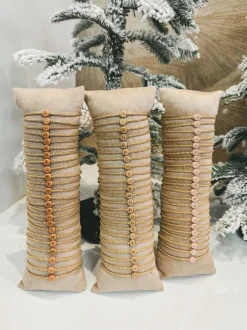 DAMES Mooi! Jewels Sieraden^Armband met beige letter | Goud