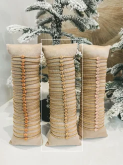 DAMES Mooi! Jewels Sieraden^Armband met beige letter | Goud