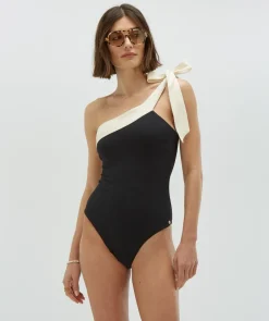 DAMES JOSH V Zwemkleding | Zwemkleding^Badpak Azine | Black creme white |