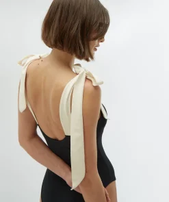 DAMES JOSH V Zwemkleding | Zwemkleding^Badpak Daisy | Black creme white |