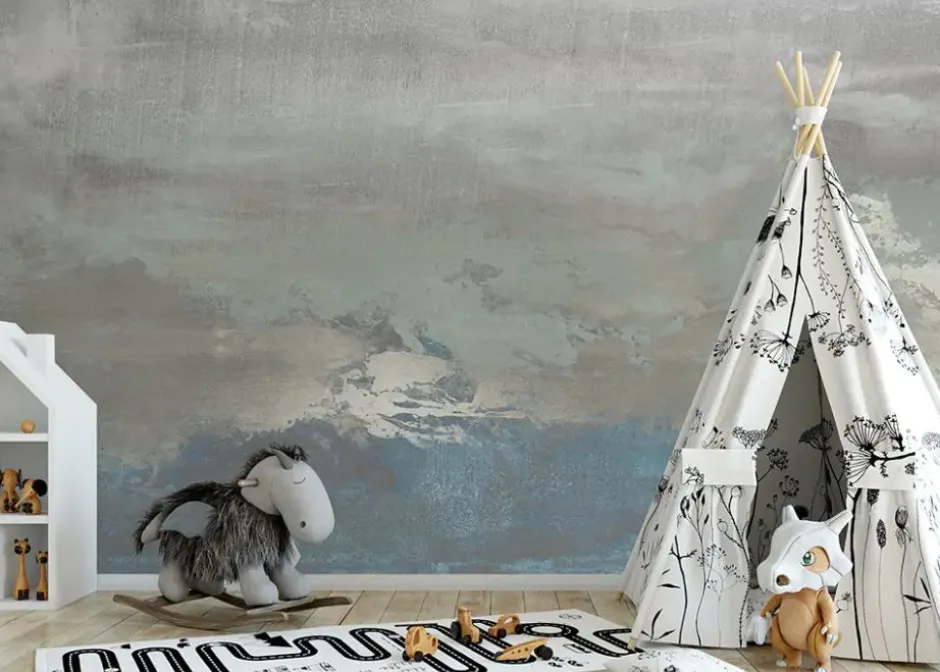 Poespas Home Behang^Behang Abstract | Blauw