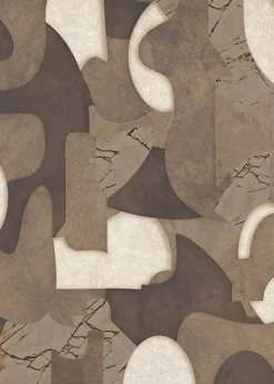 Poespas Home Behang^Behang Abstract Dreams | Donkerbruin