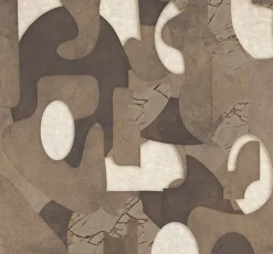 Poespas Home Behang^Behang Abstract Dreams | Donkerbruin