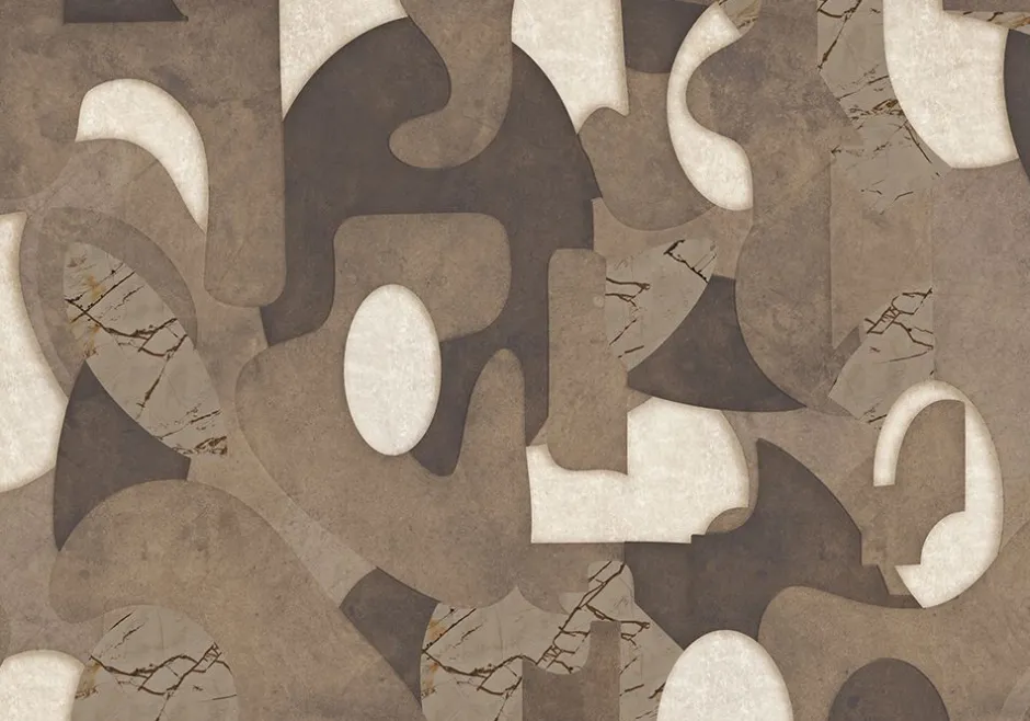 Poespas Home Behang^Behang Abstract Dreams | Donkerbruin