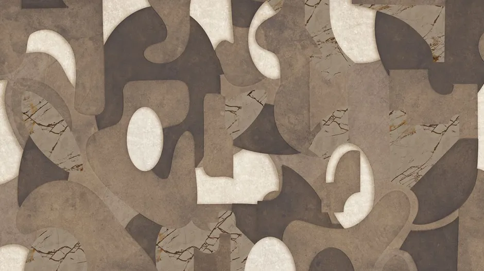 Poespas Home Behang^Behang Abstract Dreams | Donkerbruin