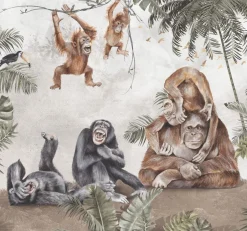 Poespas Home Dieren | Behang^Behang apen