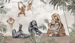 Poespas Home Dieren | Behang^Behang apen