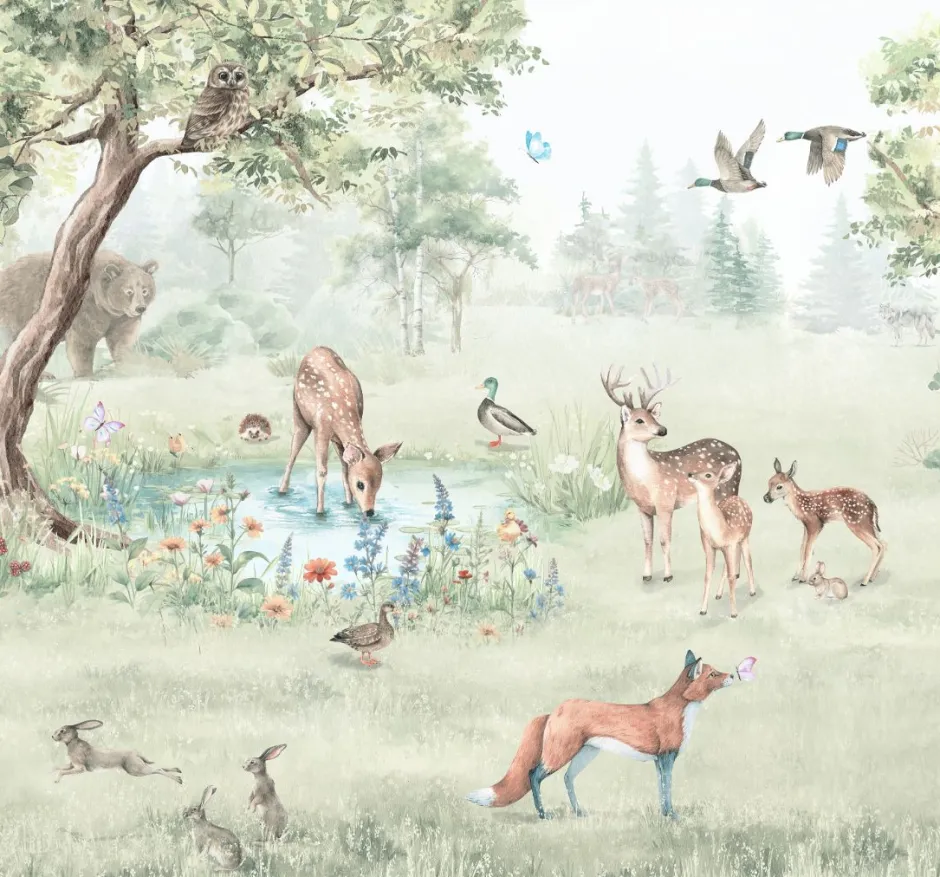 Poespas Home Dieren | Behang^Behang Bosdieren