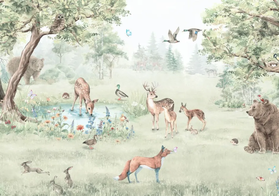 Poespas Home Dieren | Behang^Behang Bosdieren