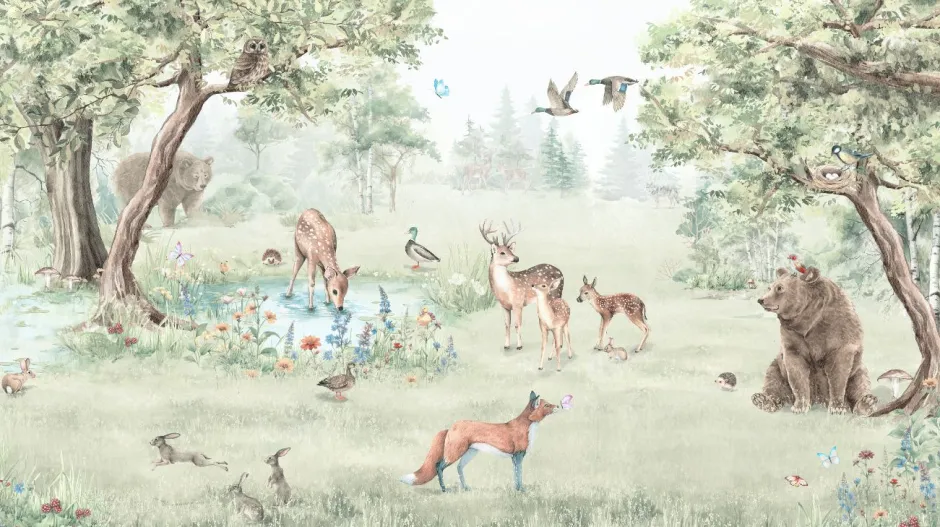 Poespas Home Dieren | Behang^Behang Bosdieren