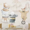 Poespas Home Dieren | Behang^Behang Circus | Pastel