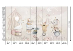 Poespas Home Dieren | Behang^Behang Circus | Pastel