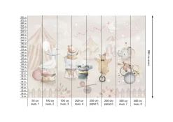 Poespas Home Dieren | Behang^Behang Circus | Pastel