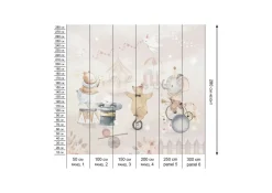 Poespas Home Dieren | Behang^Behang Circus | Pastel