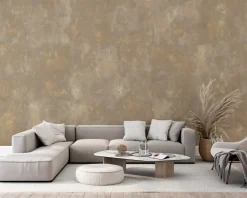 Poespas Home Behang^Behang Concrete gold | Lichtbruin