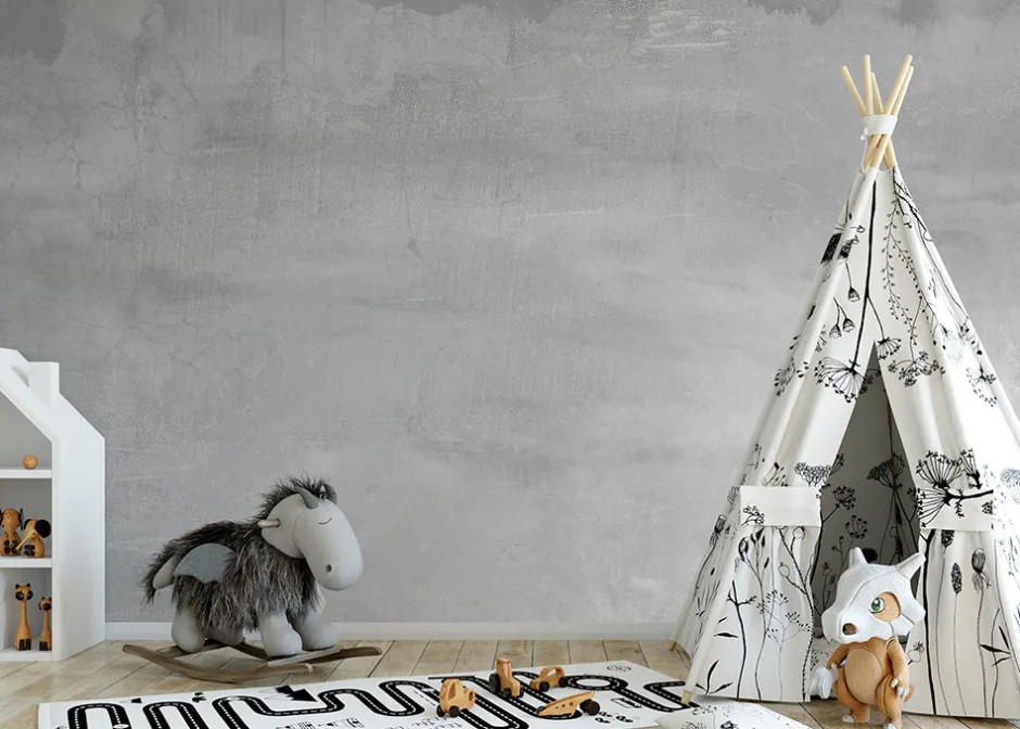 Poespas Home Behang^Behang Concrete wall | Grijs