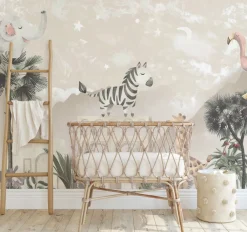 Poespas Home Dieren | Behang^Behang Desert Animals | Taupe