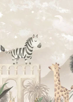 Poespas Home Dieren | Behang^Behang Desert Animals | Taupe