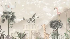 Poespas Home Dieren | Behang^Behang Desert Animals | Taupe