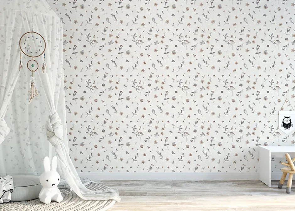 Poespas Home Bloemen | Behang^Behang Dried flowers