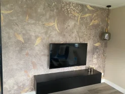 Poespas Home Behang^Behang Golden leaves | Beige