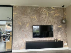 Poespas Home Behang^Behang Golden leaves | Beige