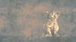 Poespas Home Dieren | Behang^Behang Hakuna matata | Blauw / goud | Jungle collection