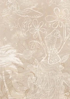 Poespas Home Behang | Bloemen^Behang Happy Days | Beige