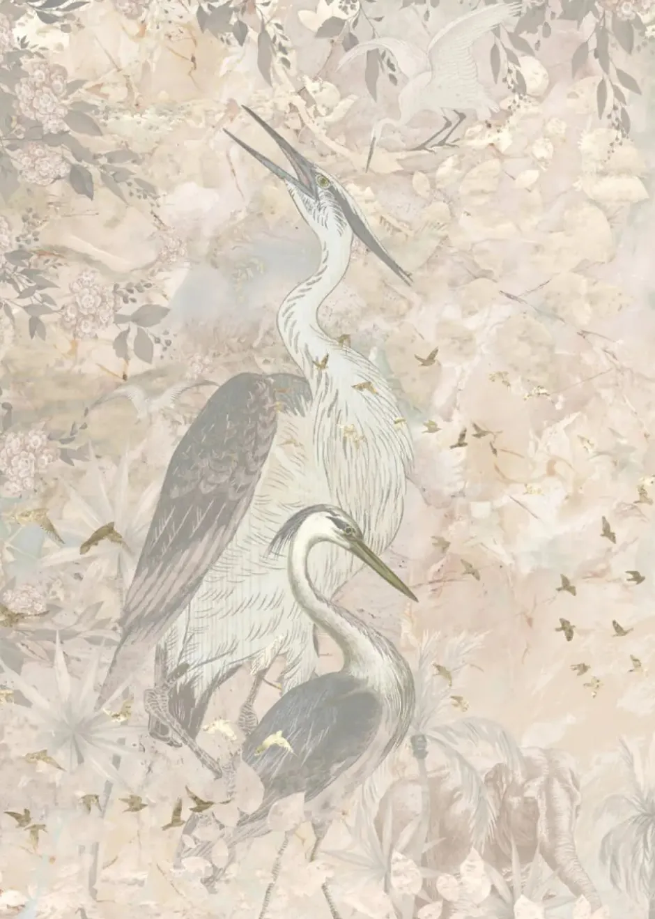 Poespas Home Dieren | Behang^Behang Marble sky | Roze