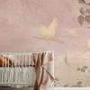 Poespas Home Dieren | Behang^Behang Morning bird | Roze