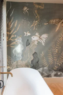 Poespas Home Dieren | Onderzee^Behang Onderzee | Blauw