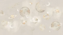 Poespas Home Ruimte | Behang^Behang Pastel Planets | Beige