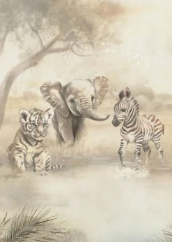 Poespas Home Dieren | Behang^Behang Safari | Circle of Life Collection