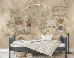 Poespas Home Behang^Behang Schatkaart