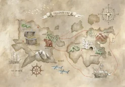 Poespas Home Behang^Behang Schatkaart