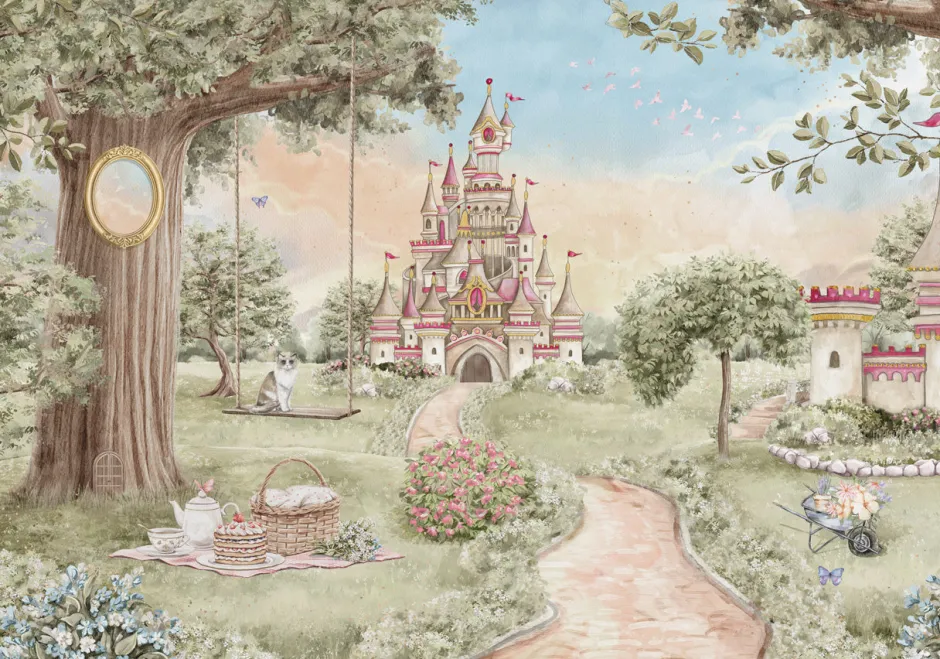 Poespas Home Sprookjes | Behang^Behang Sprookjeskasteel