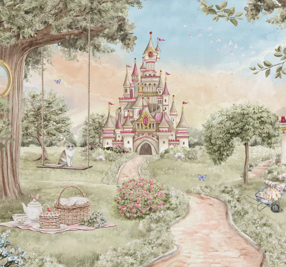 Poespas Home Sprookjes | Behang^Behang Sprookjeskasteel