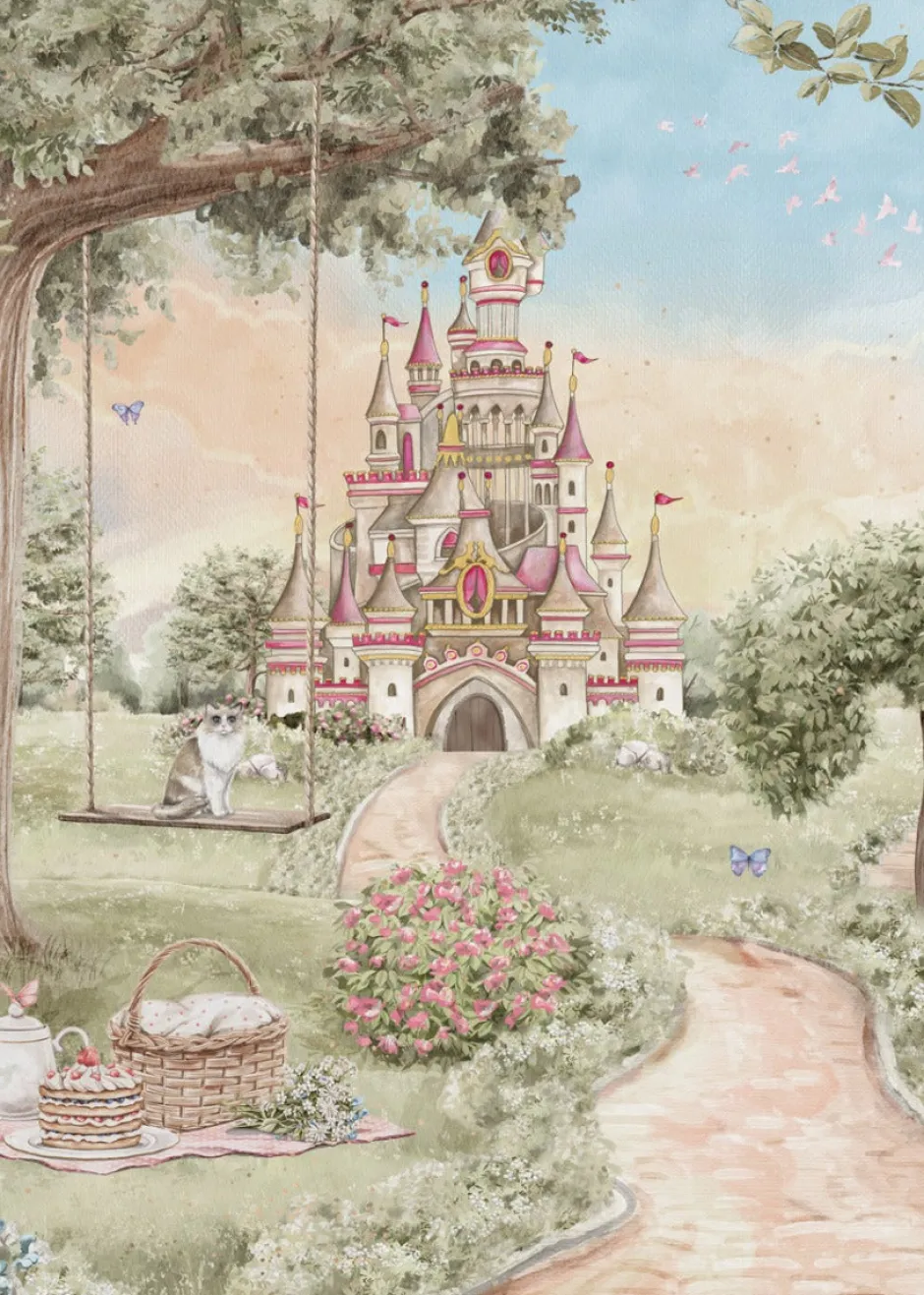 Poespas Home Sprookjes | Behang^Behang Sprookjeskasteel