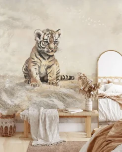 Poespas Home Dieren | Behang^Behang Tijger | Circle of Life Collection