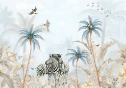Poespas Home Dieren | Behang^Behang Tropical Zebra's