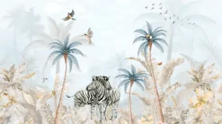 Poespas Home Dieren | Behang^Behang Tropical Zebra's