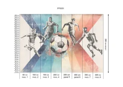 Poespas Home Sport | Behang^Behang voetbal | Mannen |  Blauw