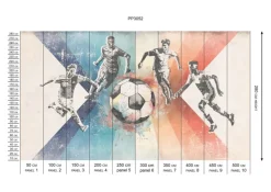 Poespas Home Sport | Behang^Behang voetbal | Mannen |  Blauw