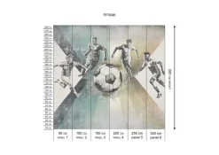 Poespas Home Sport | Behang^Behang voetbal | Mannen | Groen