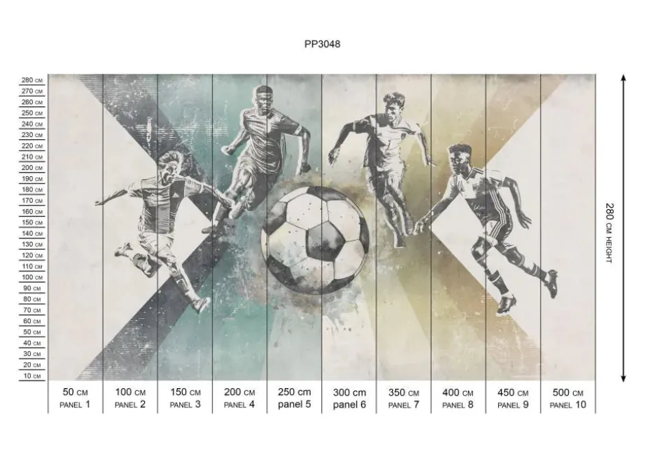 Poespas Home Sport | Behang^Behang voetbal | Mannen | Groen