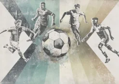 Poespas Home Sport | Behang^Behang voetbal | Mannen | Groen
