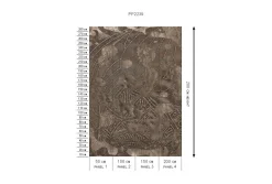 Poespas Home Behang^Behang Wanderlust | Donkerbruin