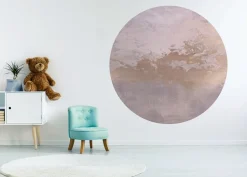 Poespas Home Behangcirkels^Behangcirkel Abstract gold | Roze