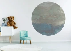 Poespas Home Behangcirkels^Behangcirkel Abstract gold | Blauw