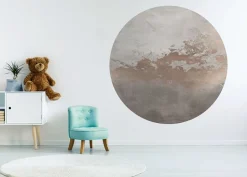 Poespas Home Behangcirkels^Behangcirkel Abstract gold | Taupe